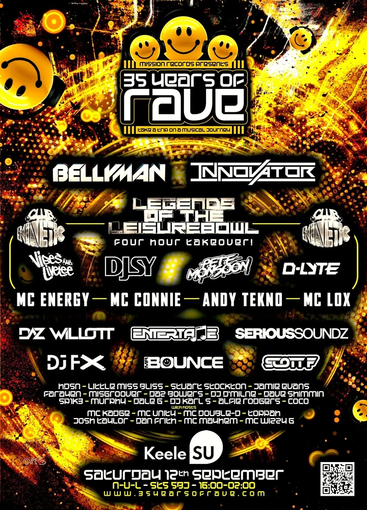 Mission Records UK Presents: 35 Years Of Rave at Keele Student Union