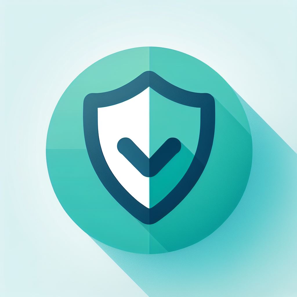 An icon representing compliance and safety: a shield with a checkmark, symbolising protection and adherence to regulations.