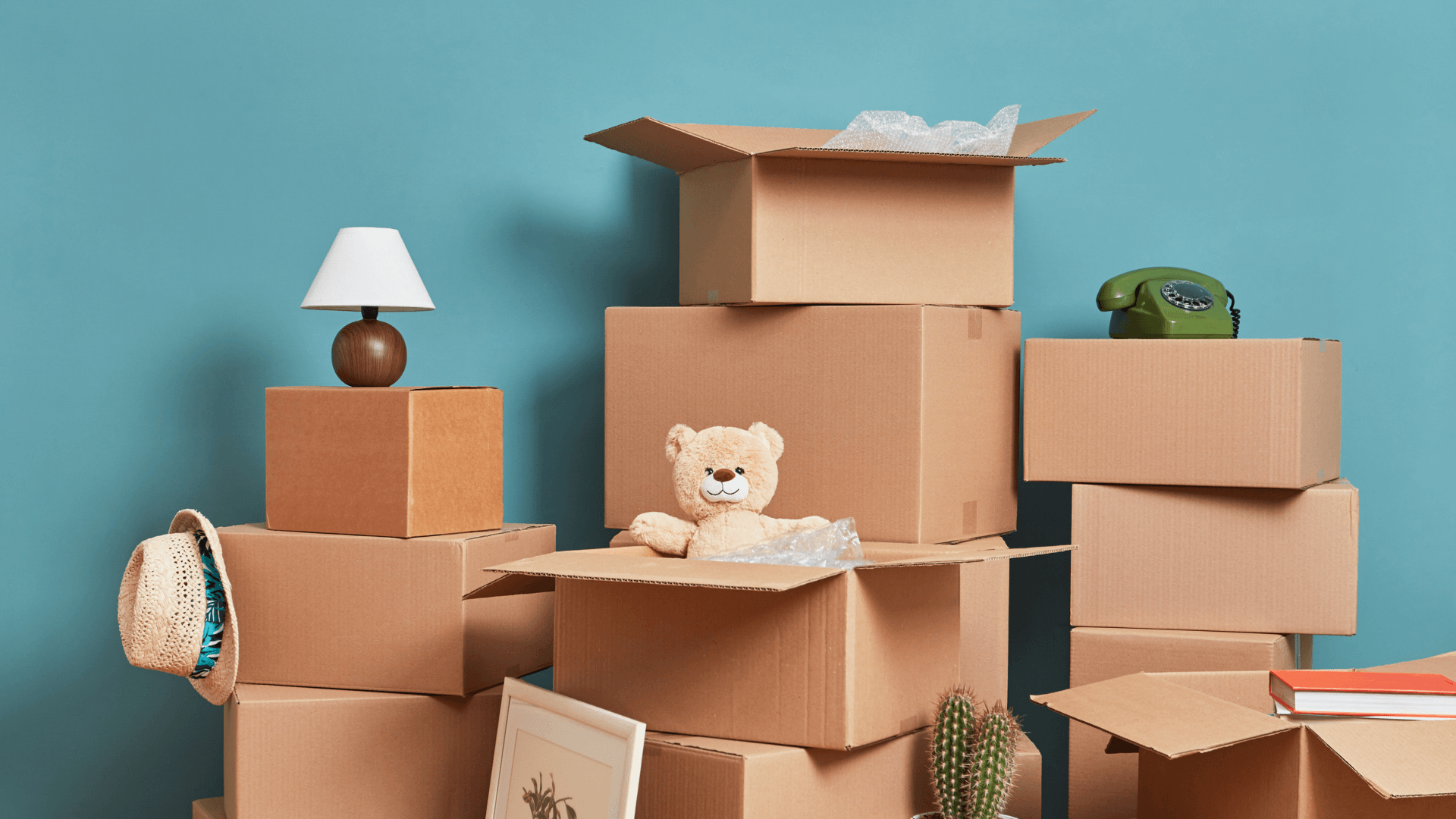 Moving out boxes