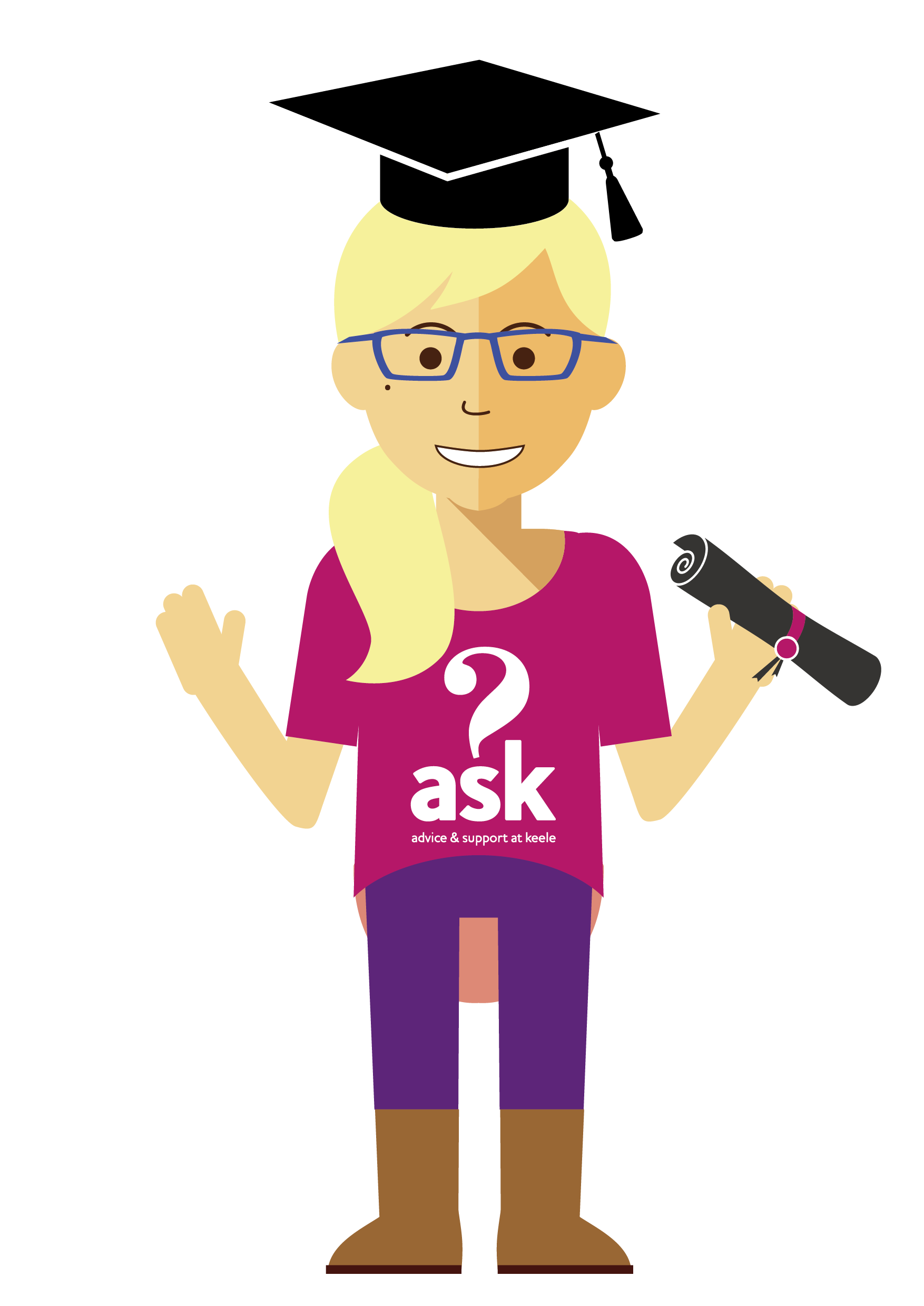 Person with graduation cap