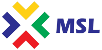 MSL logo; yellow, green, blue and red arrowheads pointing inwards