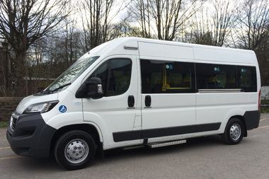 SU Minibus parked up on campus