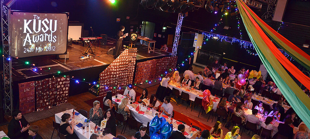 Keelesu K2 venue filled with tables and people at the KUSU Awards