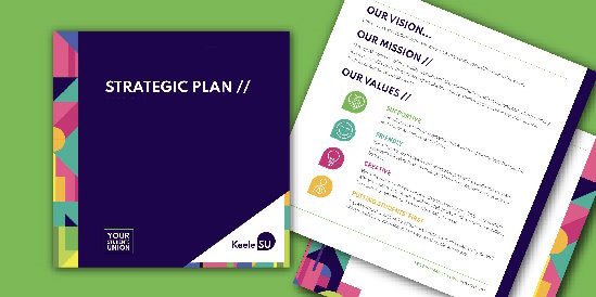 Keele SU strategic plan opened on our Vision, Missions and Values page