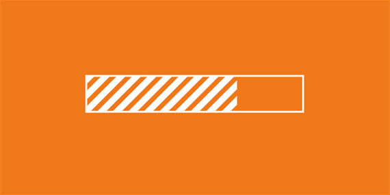 Loading bar on orange background